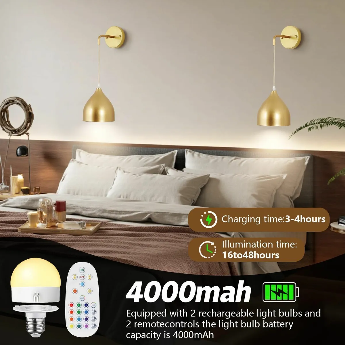 Battery Operated Wall Lights Indoor Wireless - Image 3