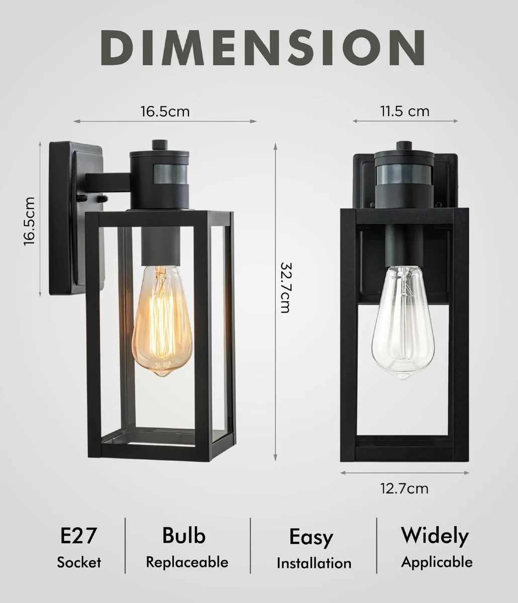 Motion Sensor Outdoor Wall Lights Upgraded Dusk - Image 3