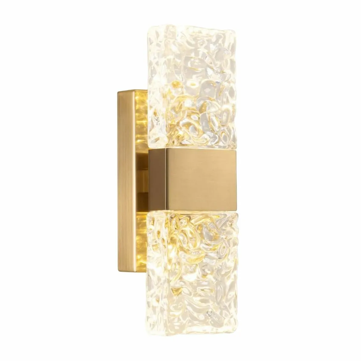 Water Ripple Design Crystal LED Gold Wall Lights - Image 1