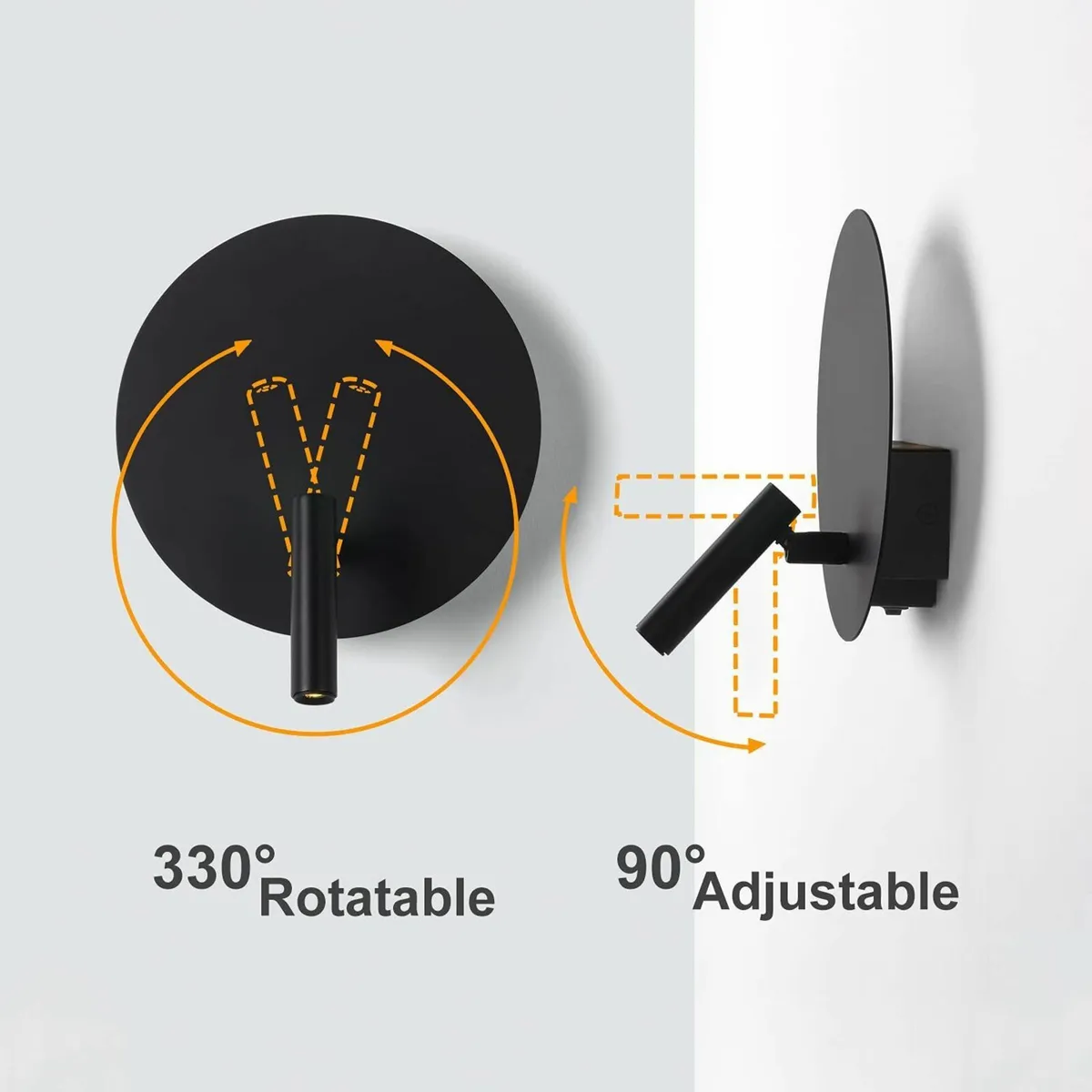 Wall Mounted Reading Lamp Black Indoor Lights - Image 4