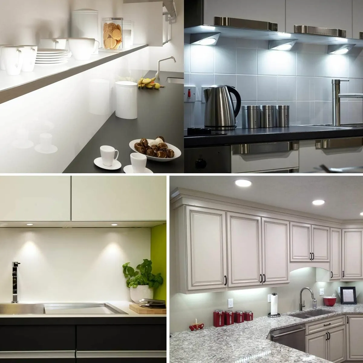 Under Cabinet Light Kit, LED Puck Lights, 15W, 150 - Image 2