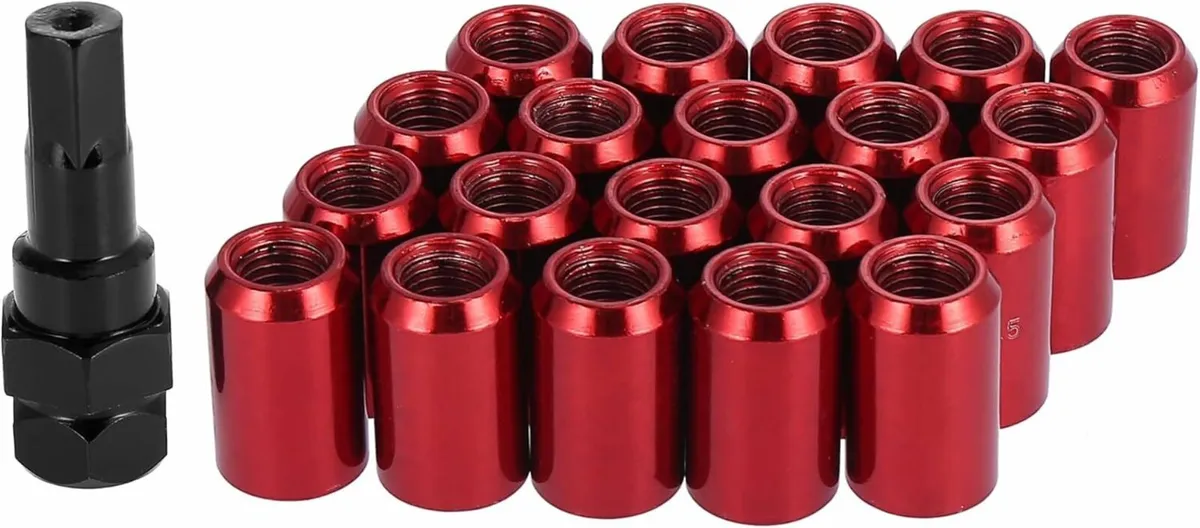 20pcs Car M12x1.5 Wheel Lug Nuts Cone Seat with 1