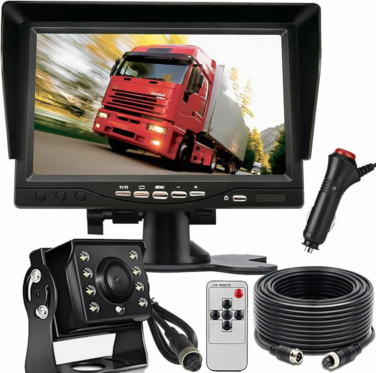 4Pin 7" Rear View Monitor Waterproof Night Vision