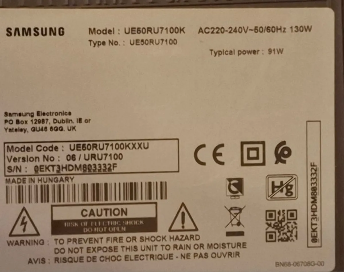 Samsung Ueb0ru7100k 50" - Image 3