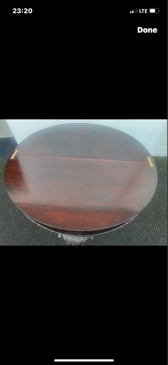 Antique mahogany games table - Image 1