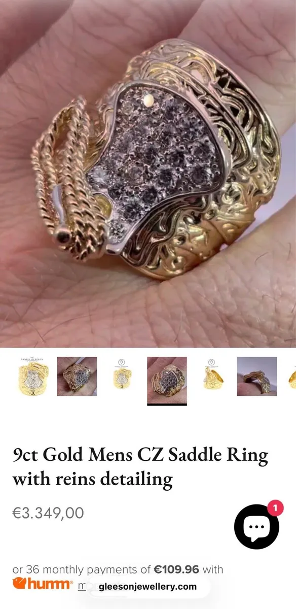 Gold saddle ring - Image 1