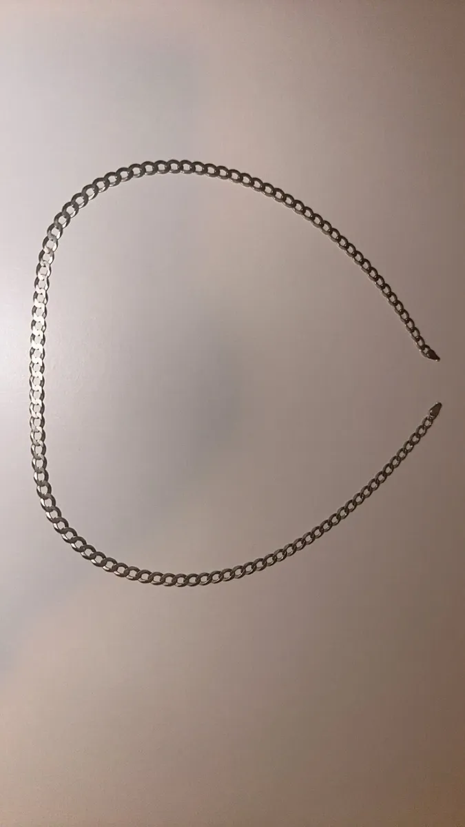 Genuine 925 Sterling Silver Men’s Necklace 11.63 G - Image 1