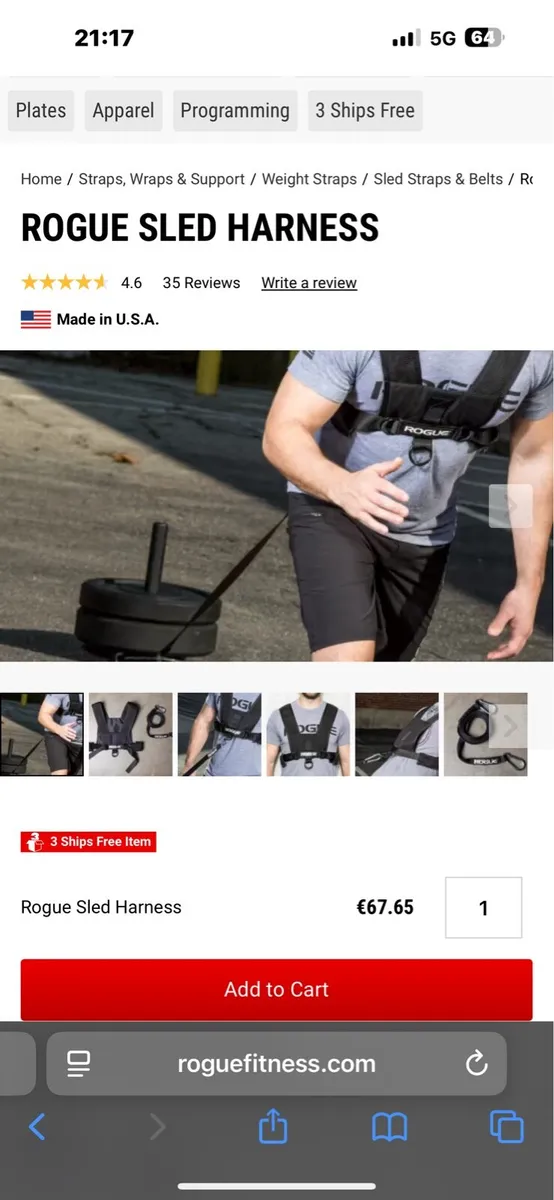 ROGUE S35 E SLED FOR GYM / OUTDOOR + HARNESS!!!! - Image 3