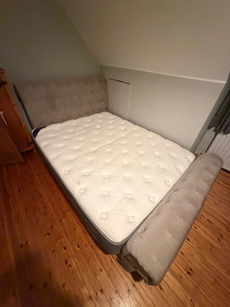 Double bed and mattress - Image 1