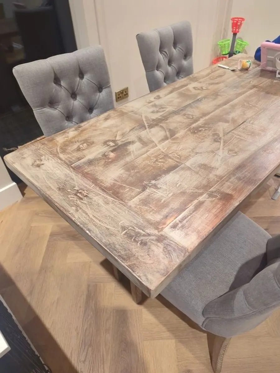 Bespoke kitchen table + 4 kitchen chairs - Image 3