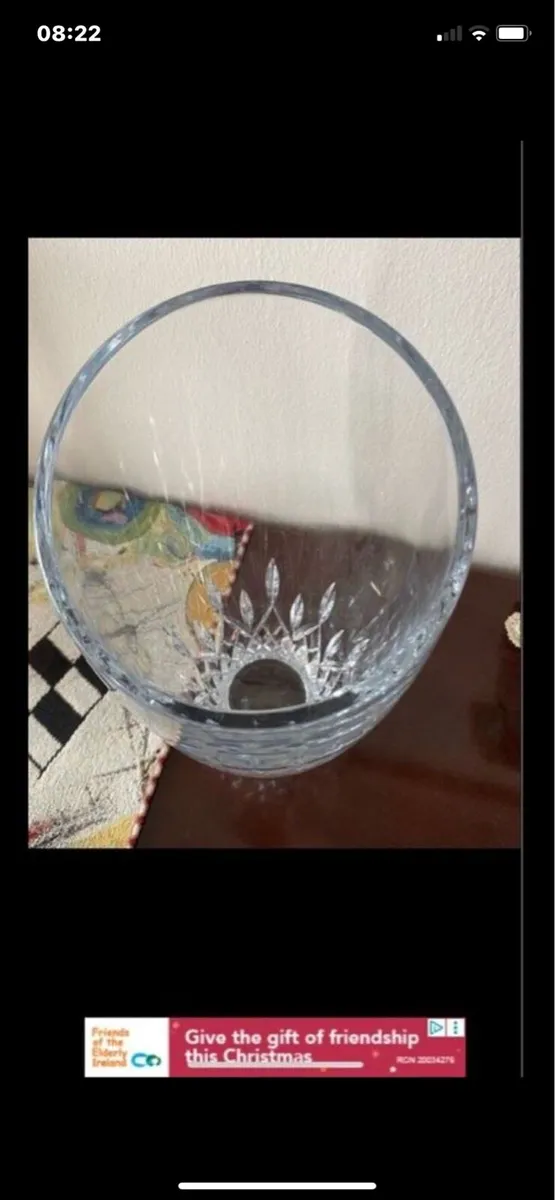 Large Waterford Crystal Angular Vase - Image 2