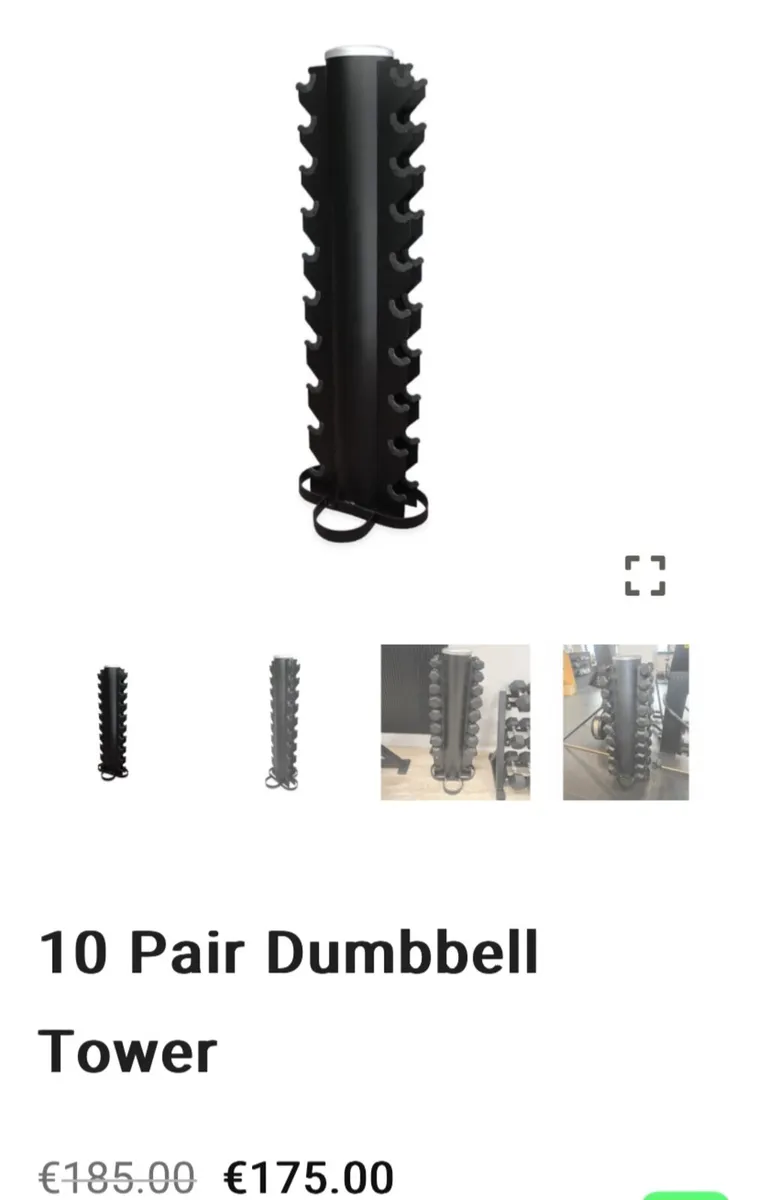 10 pair dumbbell tower x2 - Image 1