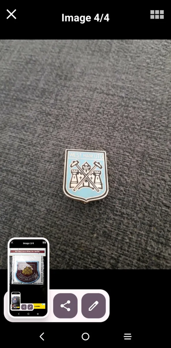 WEST.  HAM.  UNITED.  CAP. .CREST.  AND.  BADGE - Image 3