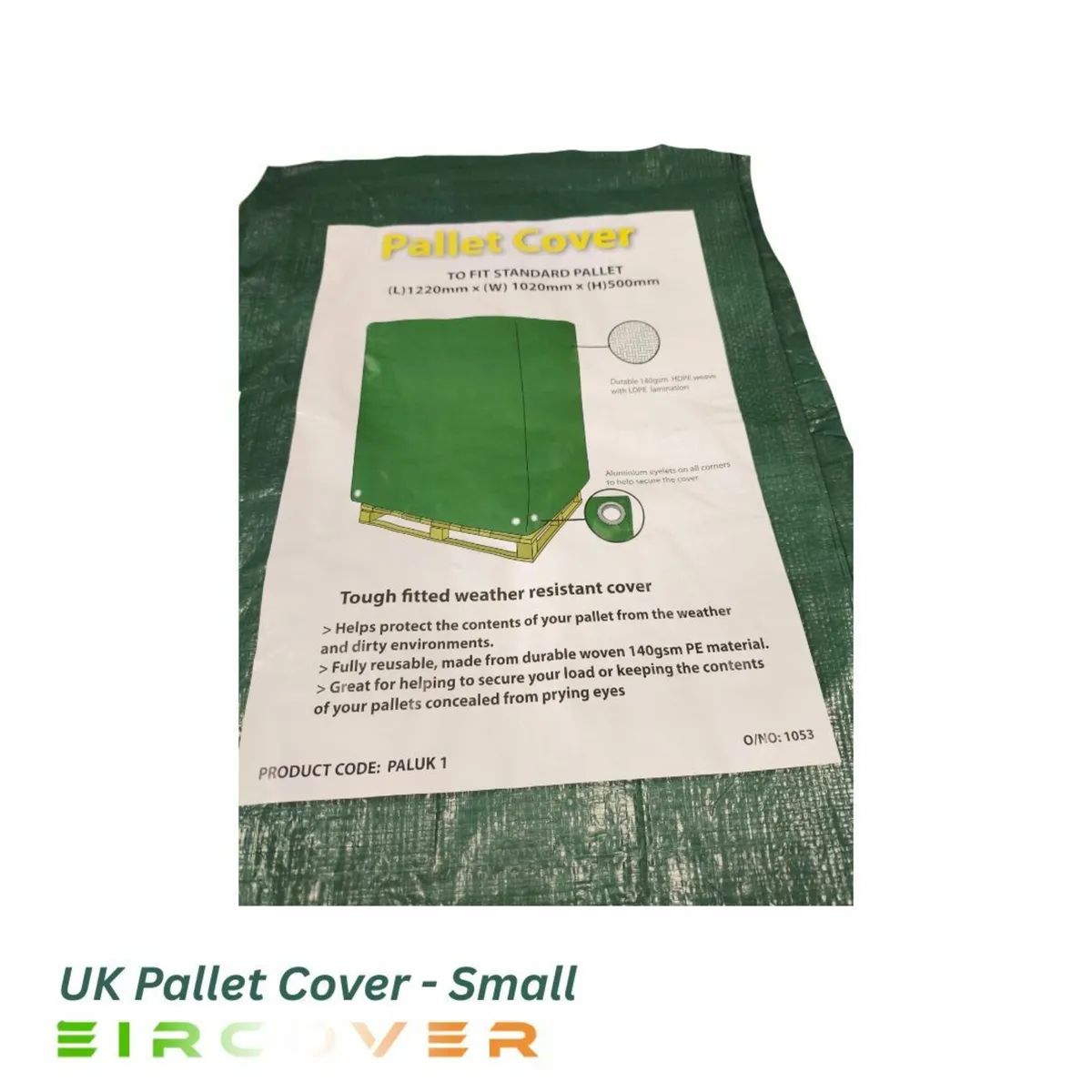 UK Pallet Cover Small - 1220  L x 1020 W x 500 H - Image 1