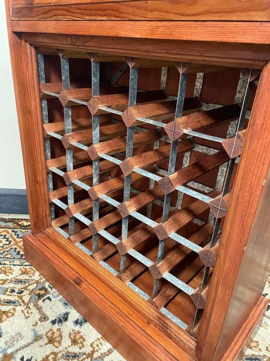 Solid Pine Wine Rack with Upper Gallery - Image 4