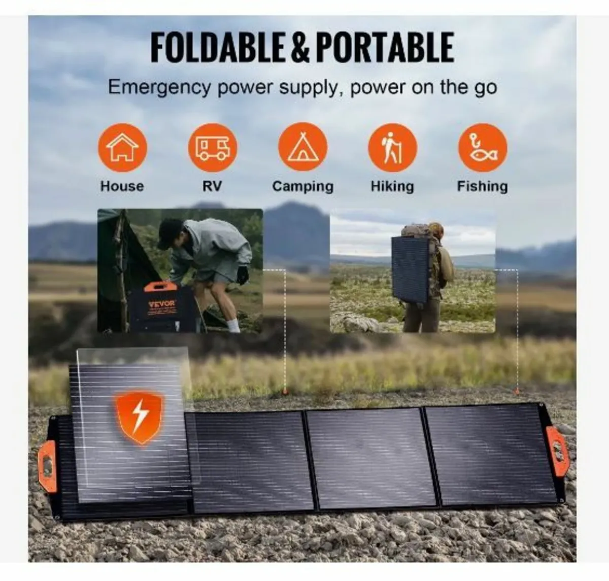 Portable Monocrystalline Solar Panel, 200W - Image 2