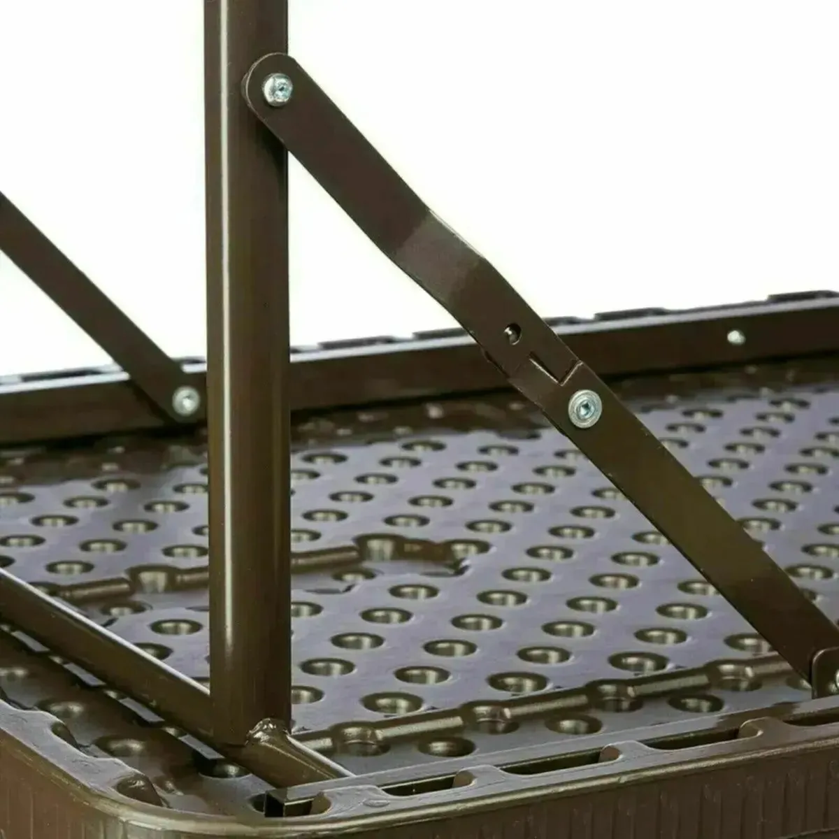 Weatherproof Rattan Style Folding Garden Table - Image 3