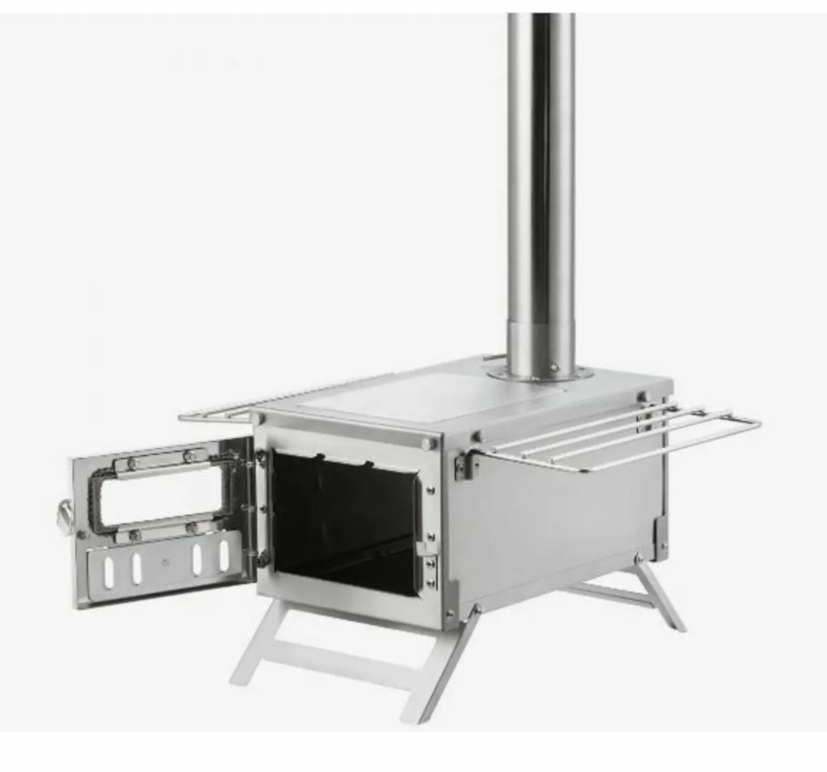 Wood Stove, 203.20 cm, Stainless Steel - Image 3