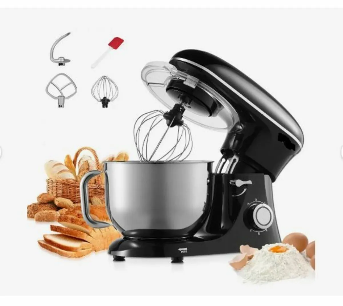 Stand Mixer, 6 QT Dough Mixer, 1400W - Image 1