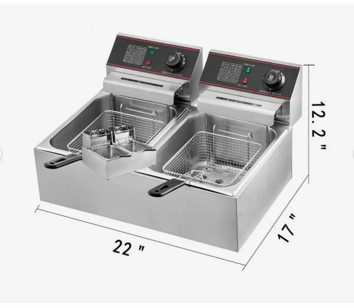 Commercial Deep Fryer 12L Electric Fryer 5000W - Image 4