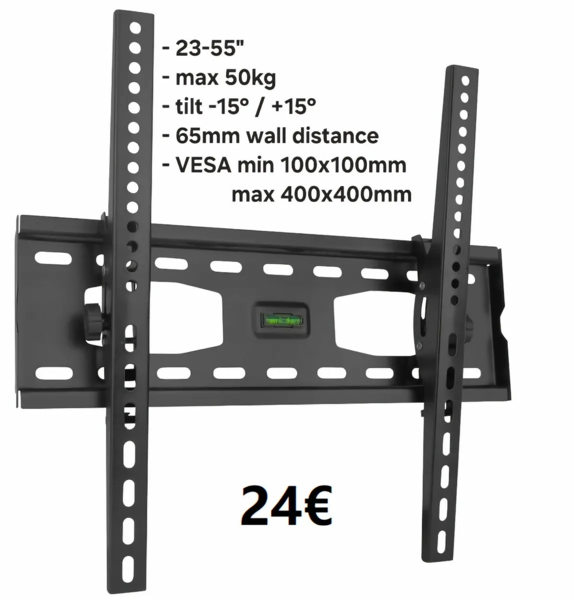 TV Wall Mount Bracket Flat Tilt 23" - 55" - Image 1