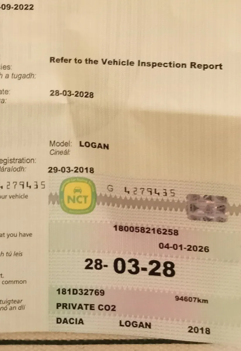 Dacia 2018 : NCT March 2028/ Taxed 12/2026/94km - Image 2