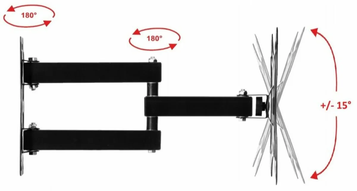 TV Wall Mount Bracket Tilt Swivel 10-42" - Image 3