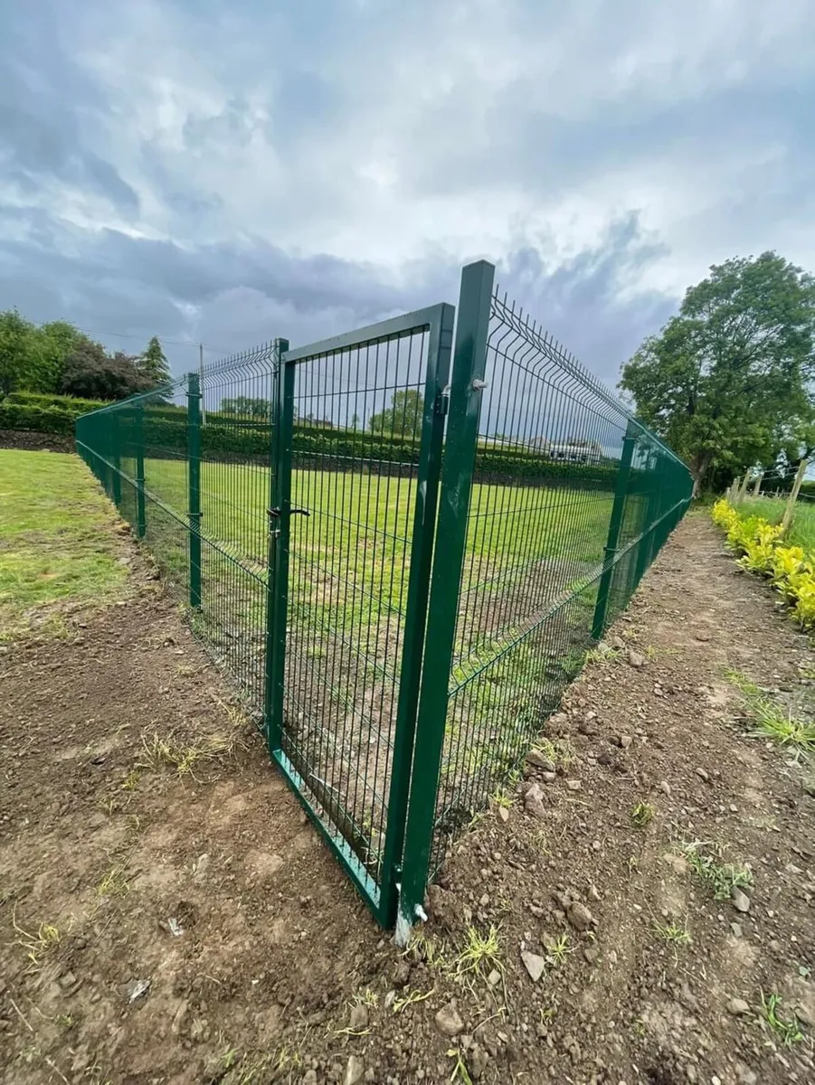 V mesh fencing panel,posts and gate - Image 1