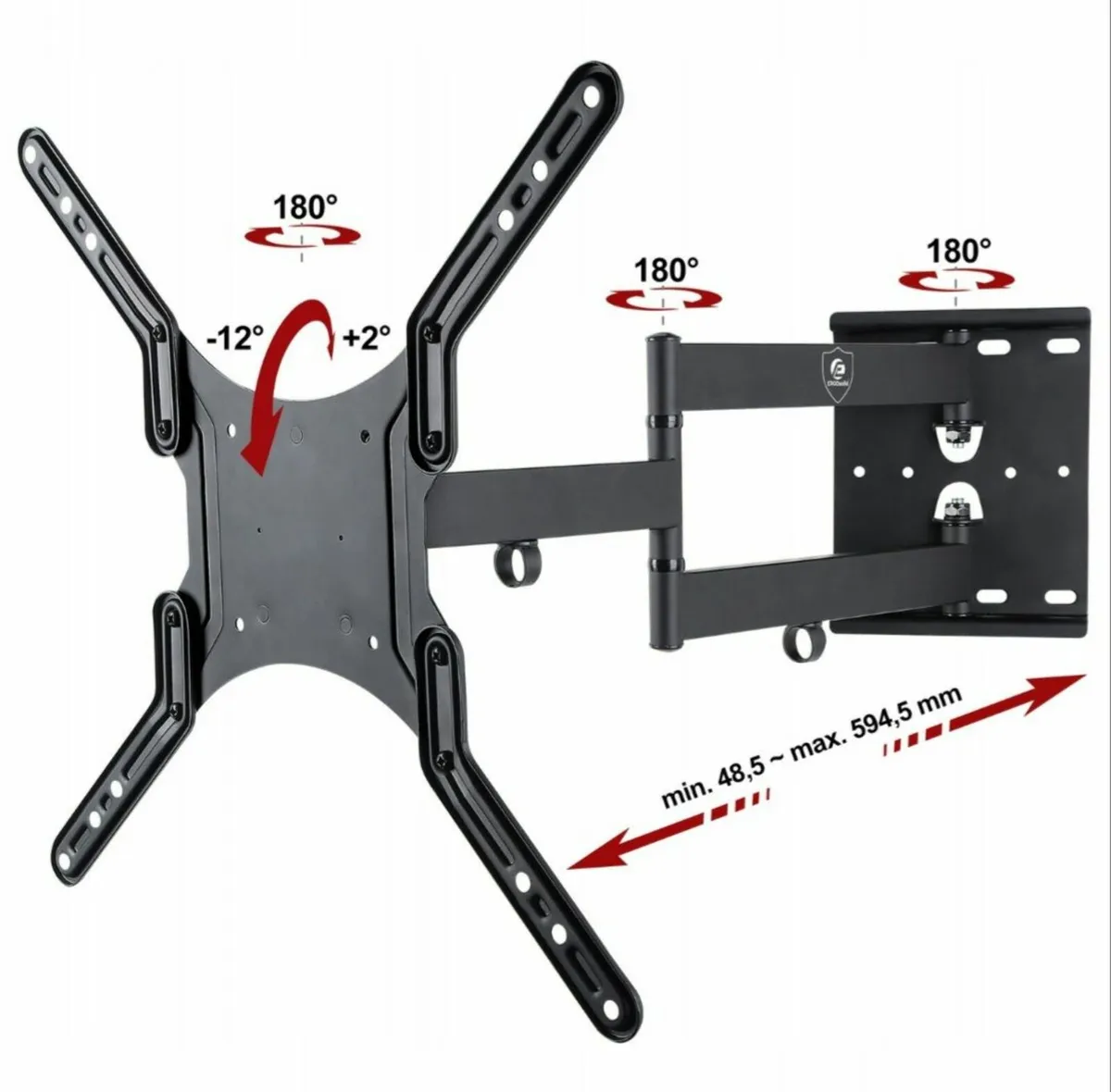TV Wall Mount Bracket Tilt Swivel Long Arm 23-55" - Image 1