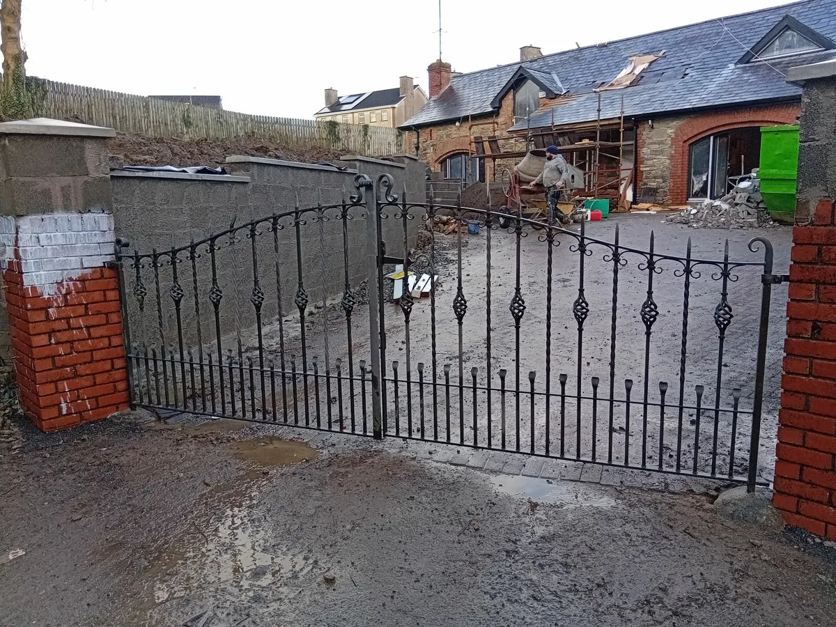 Solid steel entrance gates