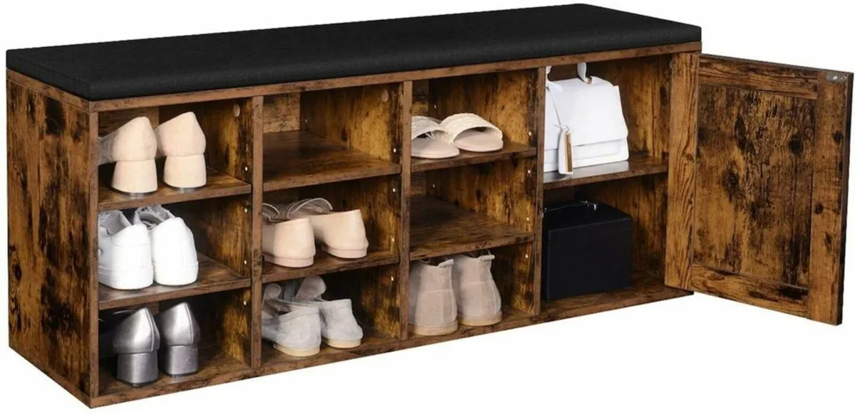New Shoe Storage Bench + Cupboard - FREE P&P - Image 4