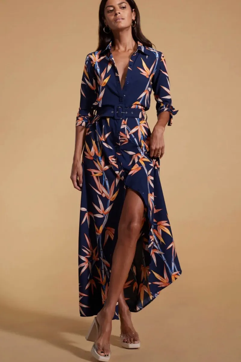 Plus Size Dancing Leopard Dove Bamboo Maxi Dress - Image 4