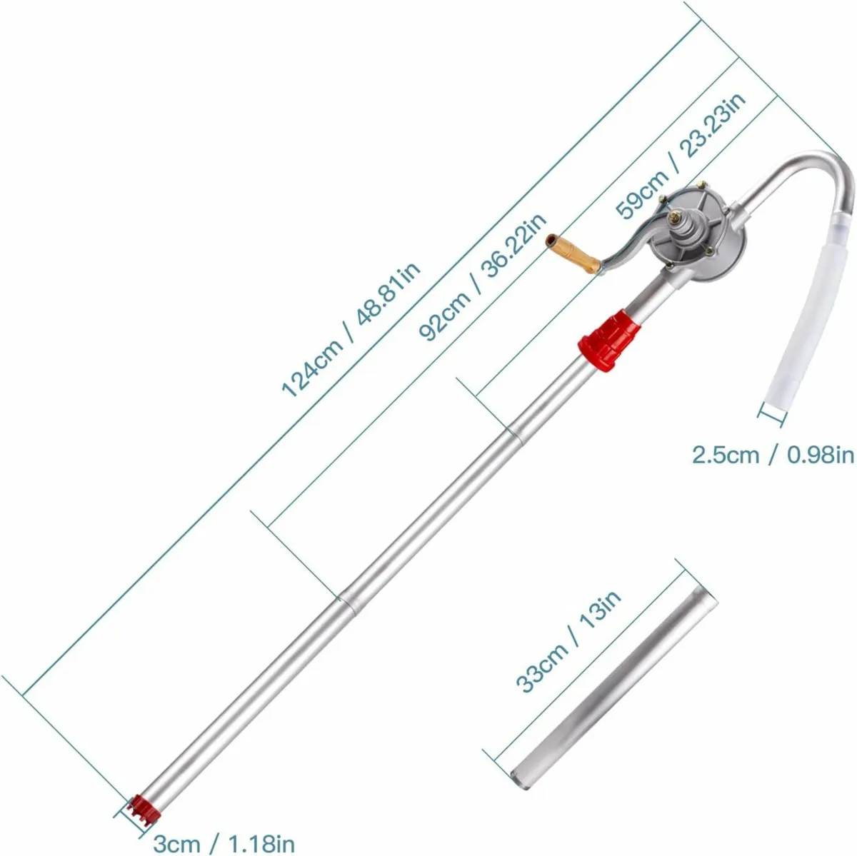 Oil Barrel Pump,Aluminum Alloy Rotary Hand Crank O - Image 2