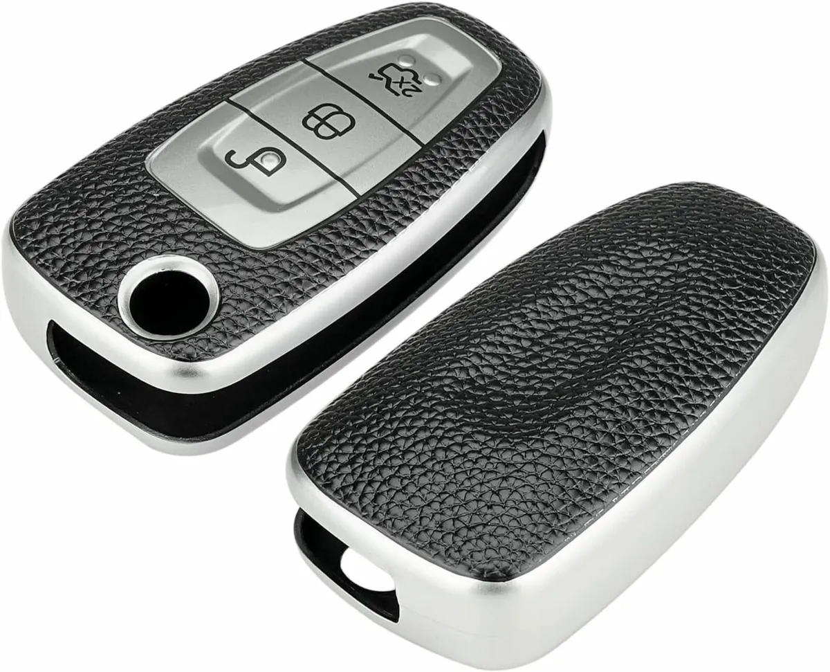 TPU Leather Stlyle Car Key Fob Case Cover For Ford