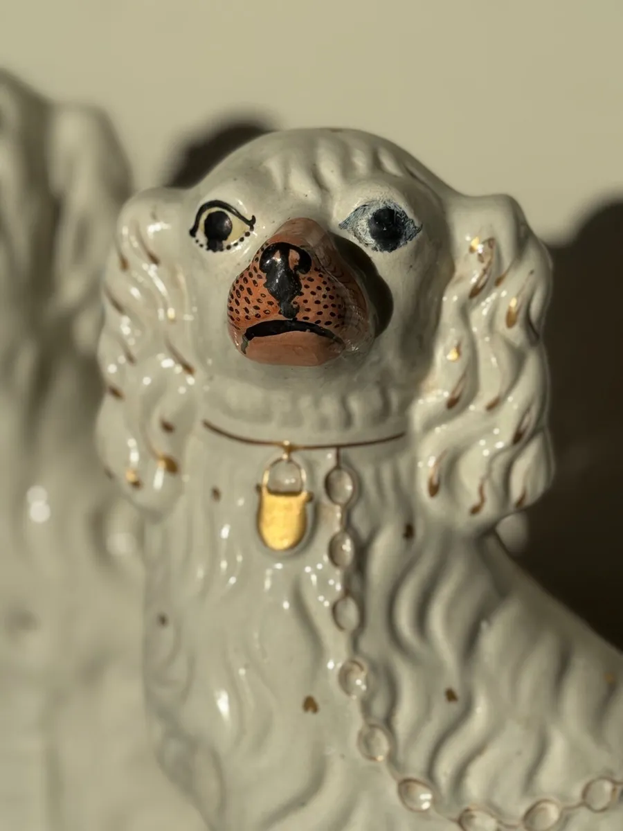 Ornaments-Victorian Staffordshire Spaniels - Image 2