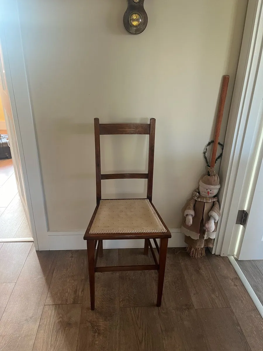 Antique Edwardian Inlaid Farmhouse Chair - Image 2