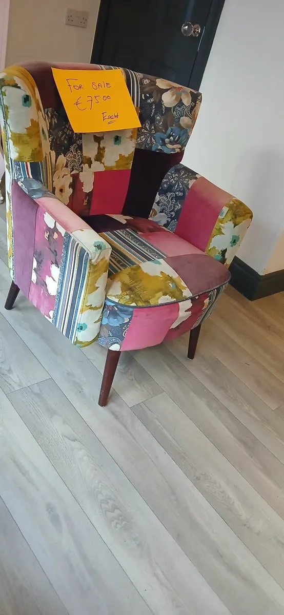 Multi colour armchairs - Image 2