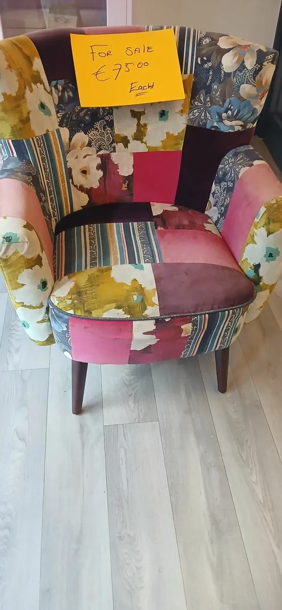 Multi colour armchairs - Image 3