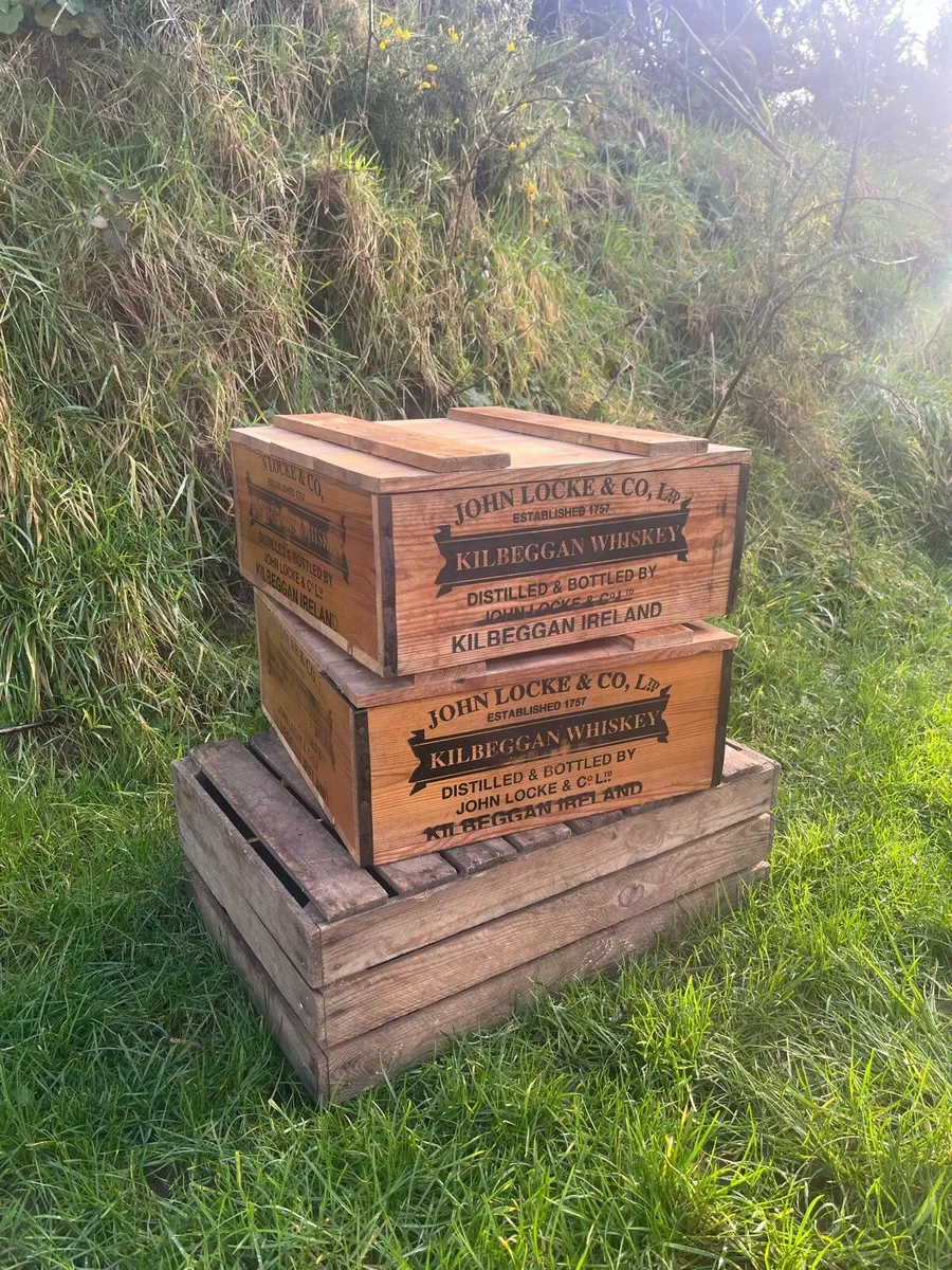 Vintage John Locke Kilbeggan Whiskey Crates - Image 2