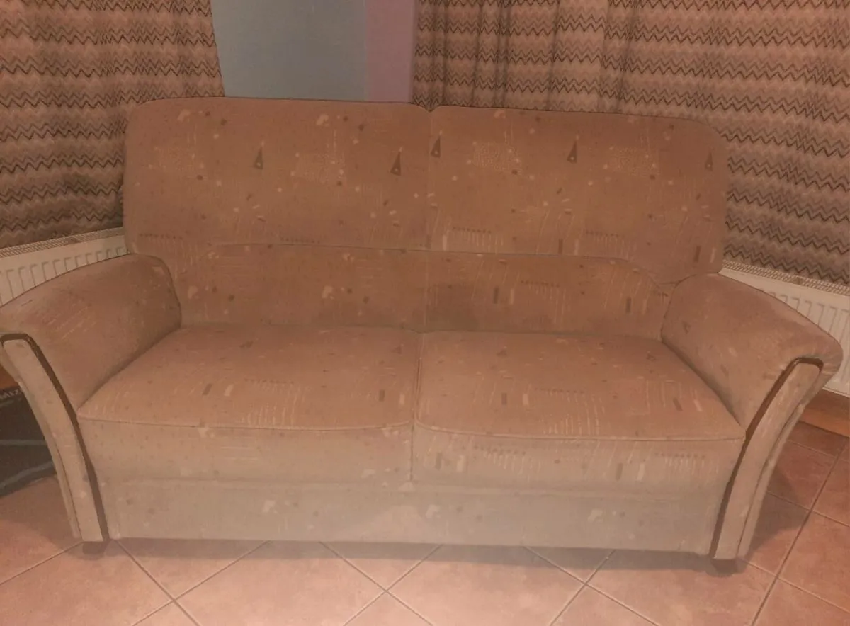 Beige 2-seater couch for sale - Image 1
