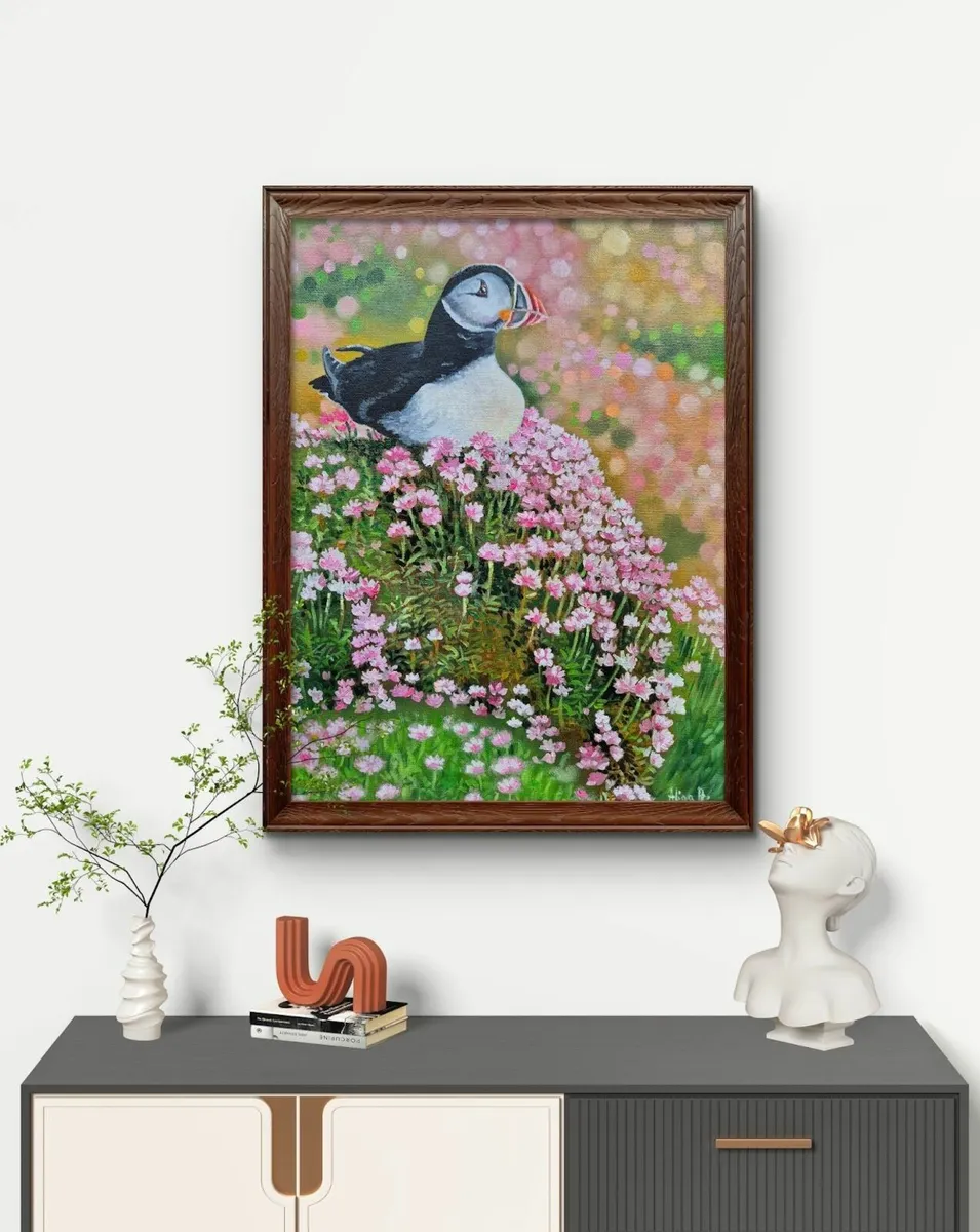 Puffin in Sea Pinks - Image 2