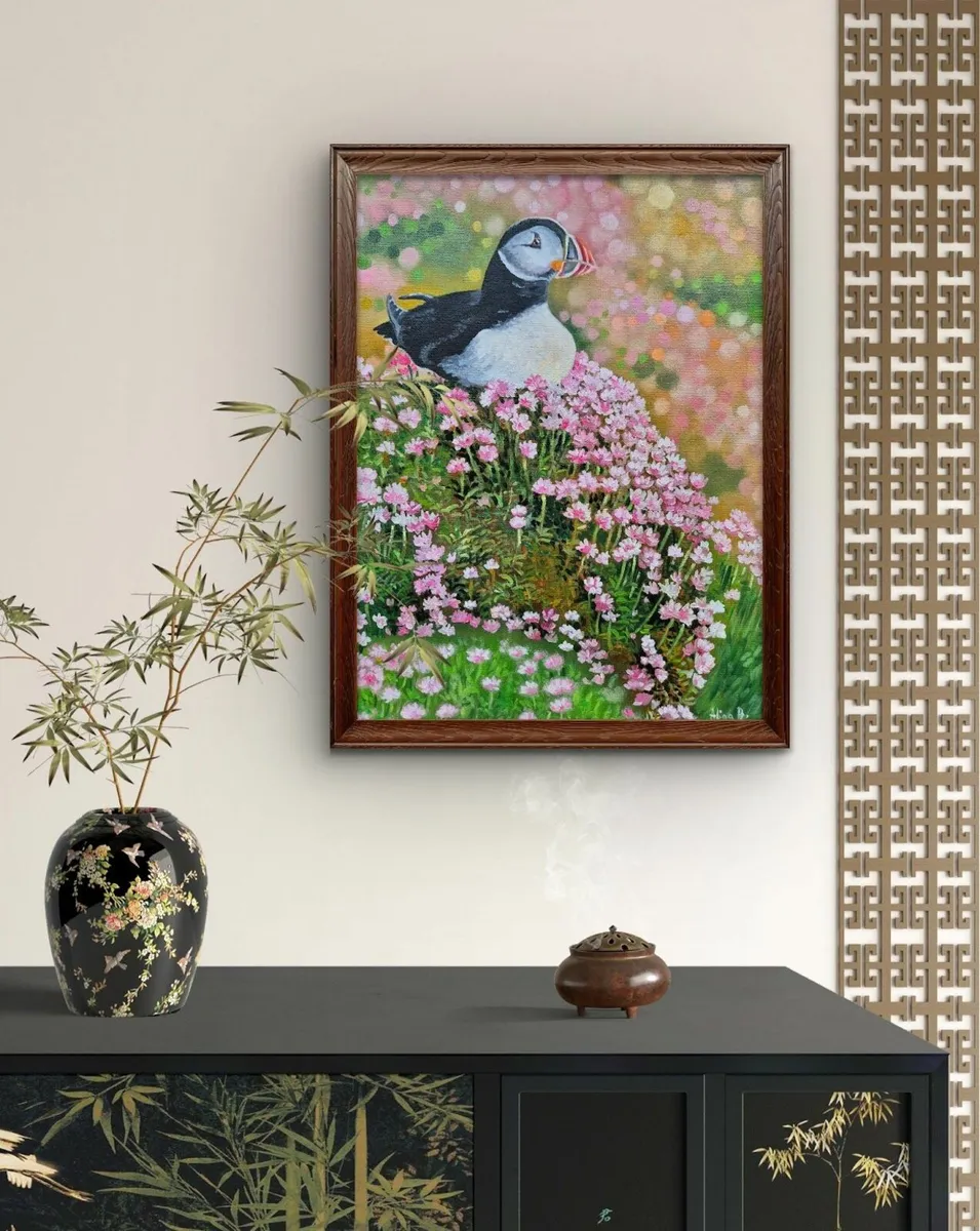 Puffin in Sea Pinks - Image 3