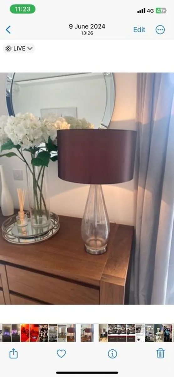 Chocolate brown lamp - Image 1
