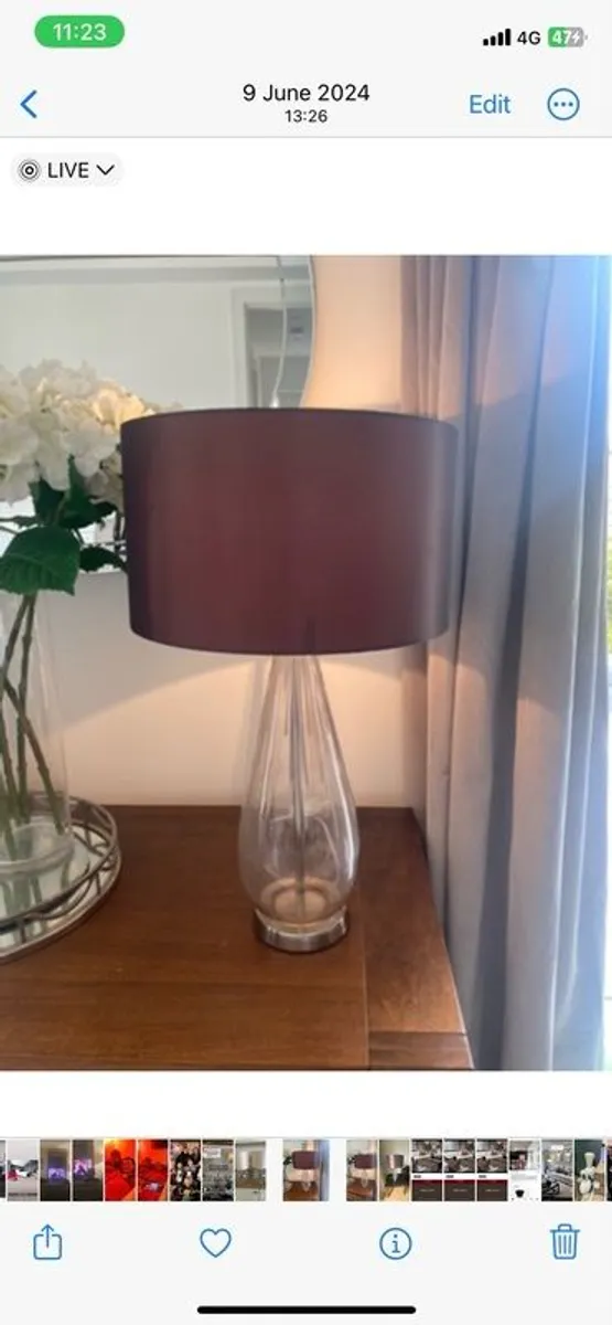 Chocolate brown lamp - Image 2
