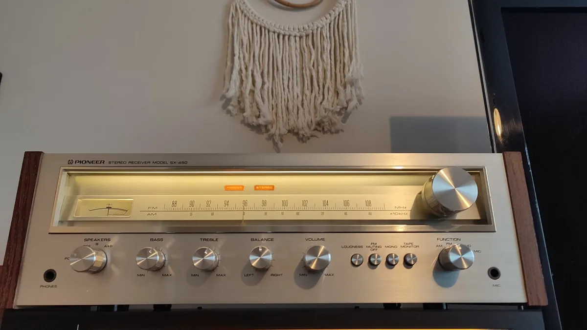 Pioneer SX-450 Receiver/amplifier. Cleaned. VGC - Image 4