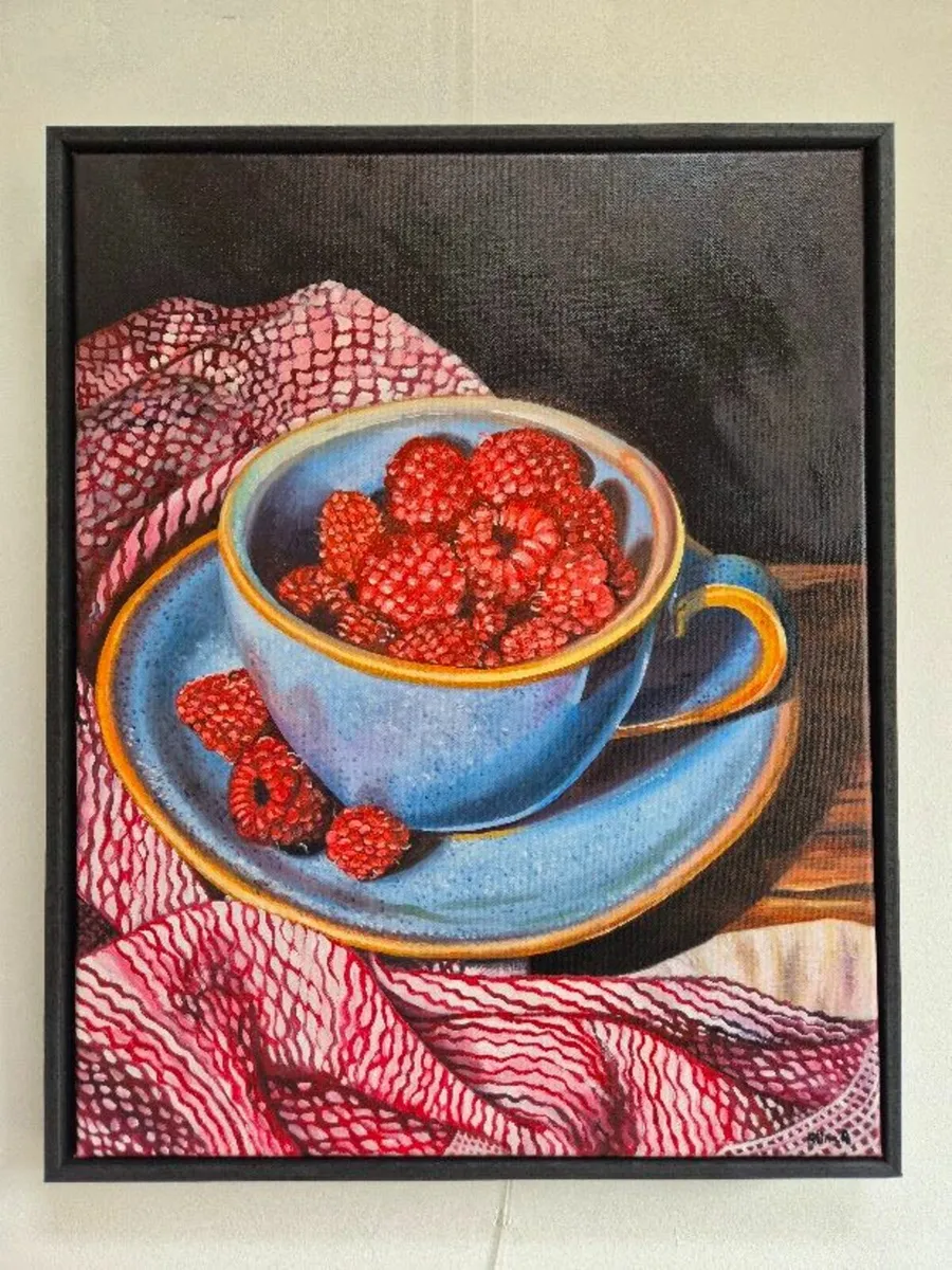 Raspberry Delight | Oil Painting - Image 2