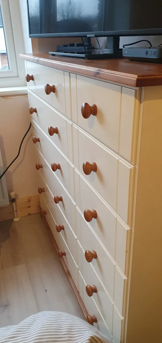 Chest of drawers with 2 matching lockers - Image 3