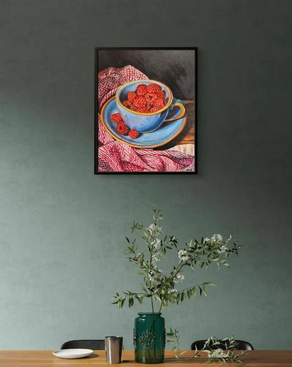 Raspberry Delight | Oil Painting - Image 4