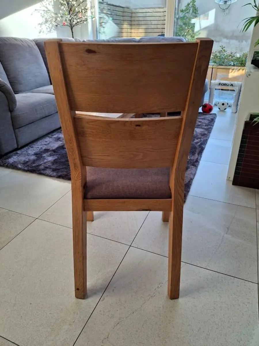 Oak Dining Chairs and bench - Image 4