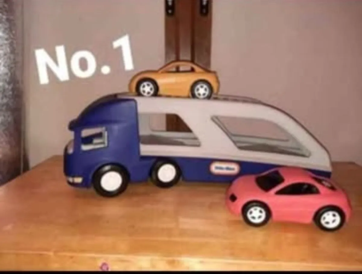 Little Tikes Big Car Carrier with 2 cars.